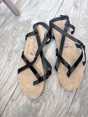 Blowfish Black Multi-Strap Flat Sandals